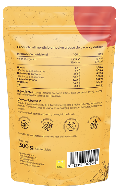 Dakaw: Cacao con dátil en polvo
