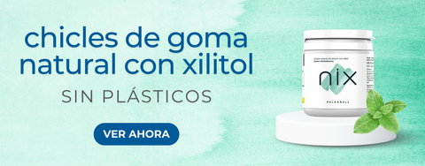 Chicles de goma natural con xilitol
