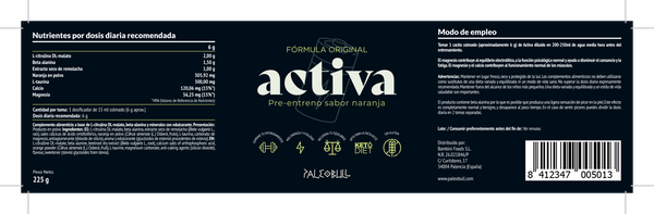 Activa: Pre-entreno SIN cafeína
