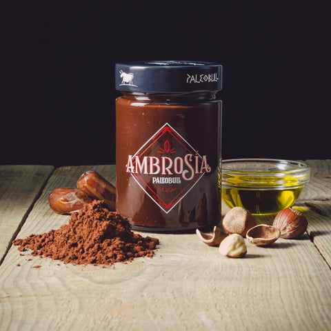 Crema de Cacao y Avellanas Saludable Ambrosía